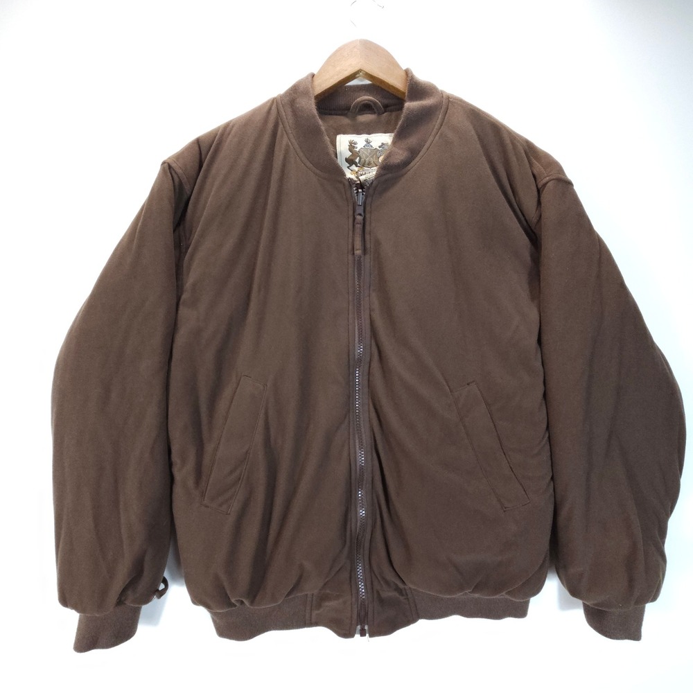 Vintage Herter's Bomber Jacket Mens Medium Brown Quilted Padded Streetwear